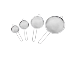 Conjunto De 4 Peneiras Manuais De Aço Inoxidável Para Farinha, Utensílios De Cozinha Para Culinária E Confeitaria
