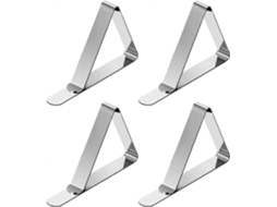 Lurelia Prendedores Toalha Mesa Aço Inoxidável 7,5 X 4,5 Cm 4 Peças 6 Piqueniques Festas