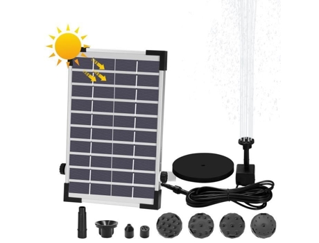 Fonte de bomba de energia solar de 5 W com suporte de água flutuante para jardim ornamental pequeno lago ONEVER