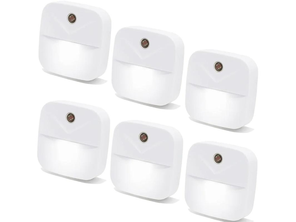 Plug In De Luz Noturna De 6 Pacotes Luzes Noturnas Led Brancas Com Sensor Inteligente Do Crepúsculo Ao Amanhecer Plug In Em Luzes Noturnas Yizhood