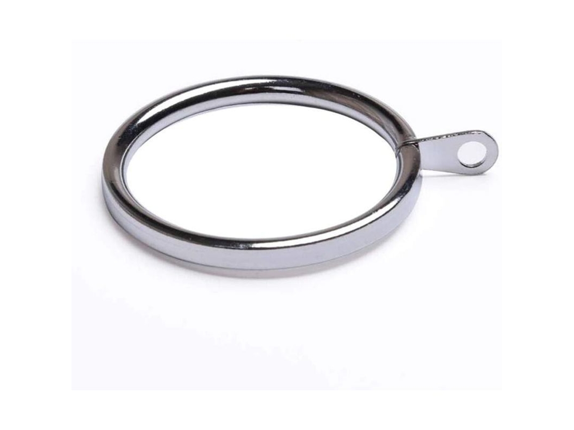20 Anéis De Metal Prata Para Trilhos De Cortinas, Grandes E Resistentes Com Olhos De Fixação Decorativos
