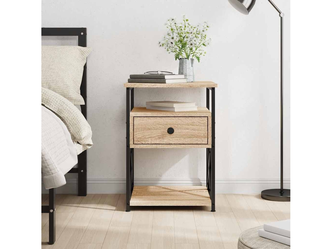 Vidaxl Mesa De Cabeceira 40x42x55 Cm Derivados Madeira Carvalho Sonoma