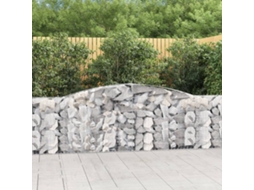 Vidaxl Cestos Gabião Arqueados 9 Pcs 400x30x80/100cm Ferro Galvanizado