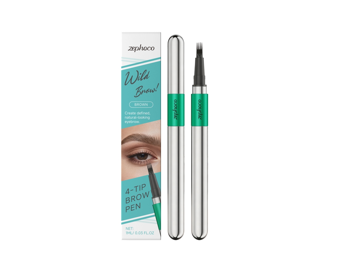Lápis De Sobrancelha 3d Zephoco Brown Natural Contorno Suave Preenchimento Diário