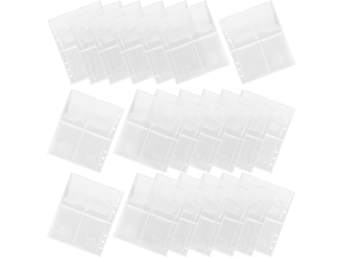 50 Unidades de Capas Protetoras para Cartões Fotográficos K pop, Tamanho A5, com 4 Compartimentos Cada, em Pvc
