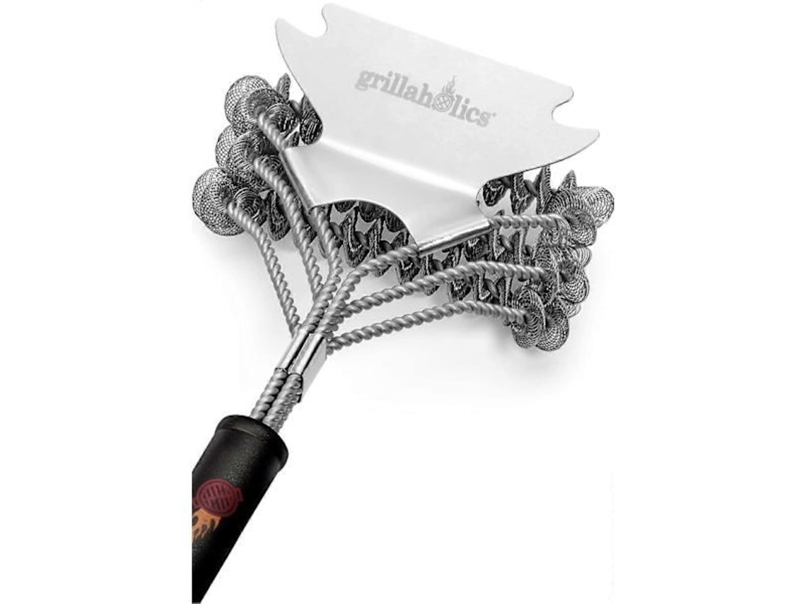 Escova Sem Cerdas para Grelha, com Raspador Integrado AQUAFORGE