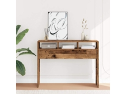 Vidaxl Mesa Consola Madeira Antiga 105x30x80 Cm Madeira Trabalhada