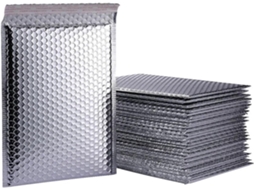 Envelopes de bolha autovedantes, folha de alumínio prateada, 11x11-32x38cm, 10 unidades (10 unidades de 32x38cm)