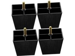 Gatuida Conjunto De 4 Pés Plástico Quadrados Para Móveis, Sofás E Armários, Com Boa Resistência E Fácil Instalação