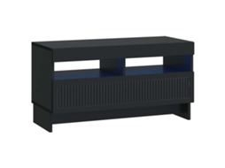 Vidaxl Gabinete De Tv Led Preto Derivados De Madeira