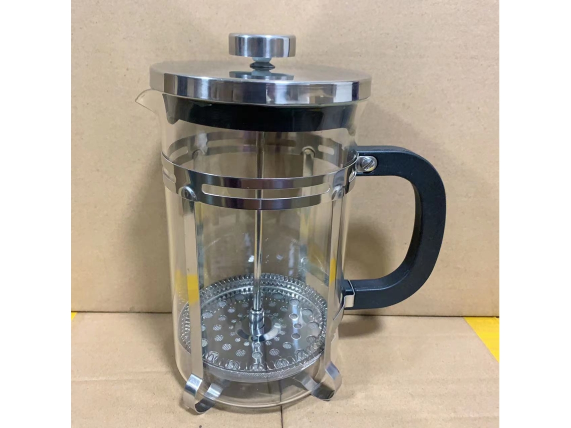 Cafeteira Francesa Resistente Ao Calor Em Vidro Borossilicato, Suporte Aço Inoxidável Com Tecnologia De 4 Filtros, Extração Sabor Superior P