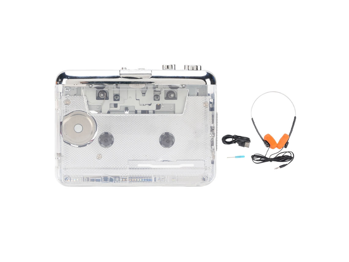 Walkman Estéreo Portátil com Conversão USB-C e Fita para MP3 EOOCOO