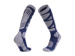 Meias De Ski Altas Até O Joelho Quentes Respiráveis Absorventes De Suor Para Inverno Masculino