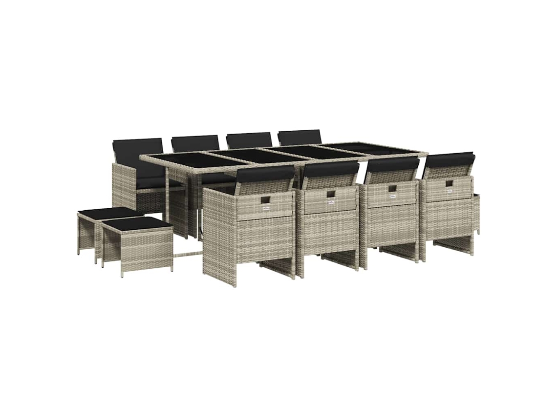 Garden Dining Set, Garden Dining Sets Vidaxl Cinzeto Rattan / Vime (n/a)
