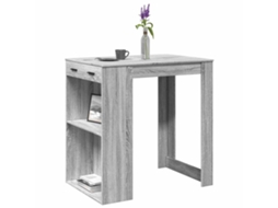 Vidaxl Mesa De Bar 102x70x103,5cm Derivados De Madeira Cinzento Sonoma