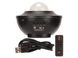 Projetor De Céu Com Lâmpada Colorida, 21 Modos, Controle Remoto, Luz Noturna Projeção Led Alto Falante Bluetooth Para Festas No Qu Aquaforge