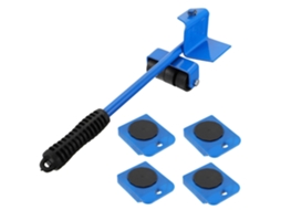 Kit De Ferramentas Para Movimentação De Móveis Pesados Com 5 Peças, Azul, Com Elevador.