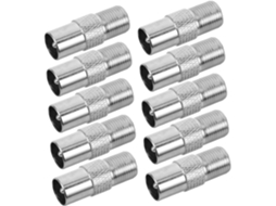Conjunto De 10 Adaptadores De Antena Fêmea Para Macho Para Tv Via Satélite, Para Uso Doméstico Ou Co Gokoco
