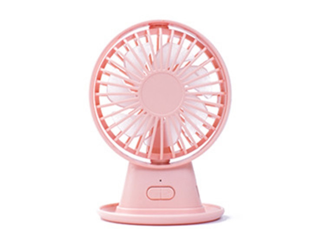 Ventilador Mini Usb Dobrável Mesa 2 Lâminas Rosa