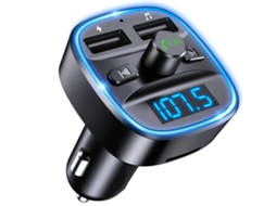 Transmissor Fm Bluetooth Yizhood T25 Dual Usb Tf/usb Preto