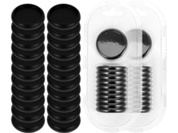 Anéis De Encadernação Redondos Plástico Preto, 38mm, 44 Peças 4 Conjuntos De 11, Discos Para Folhas Soltas, Clipes Para