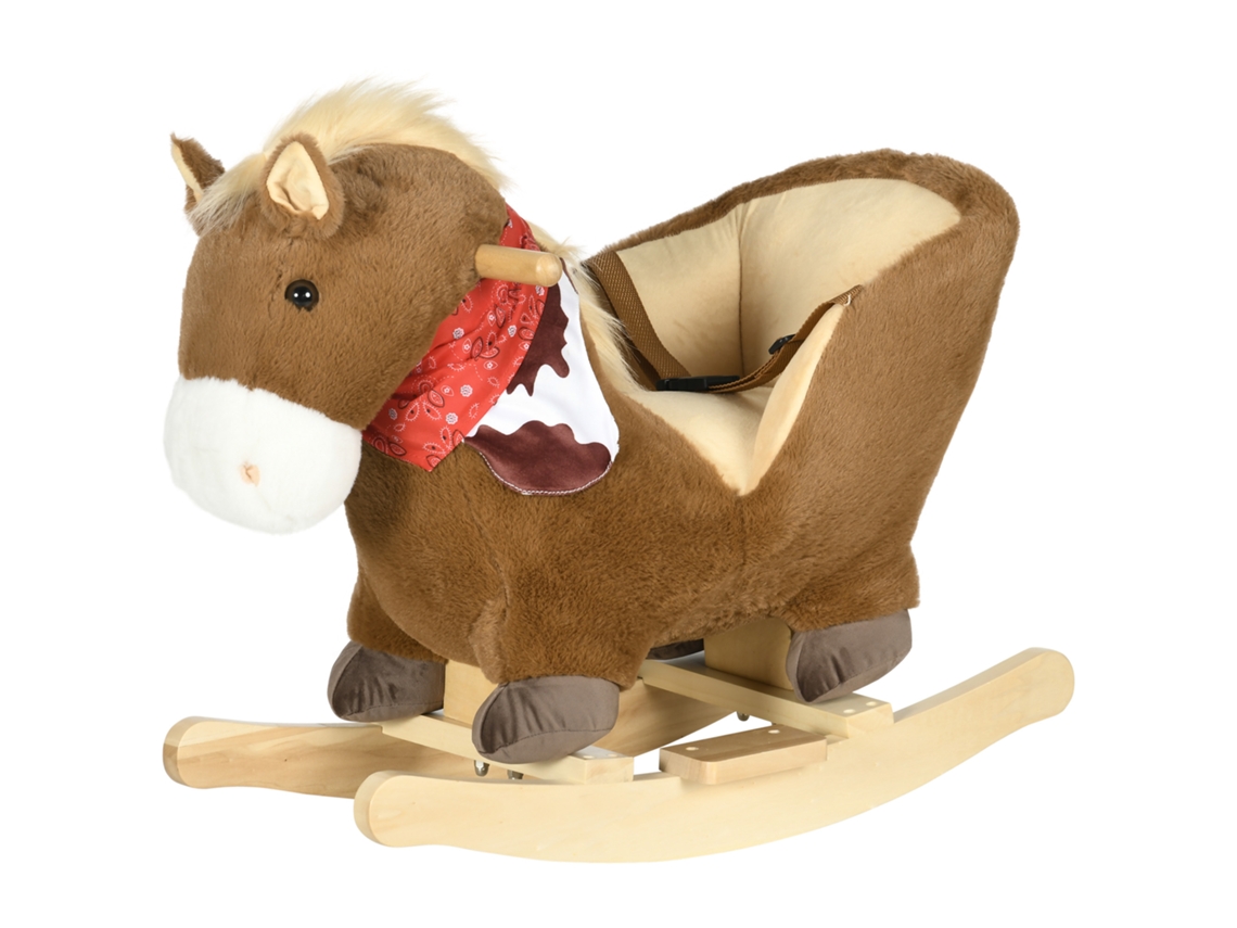 Cavalo Balanço Com Cinto Segurança E Som, 18-36 Meses Marrom