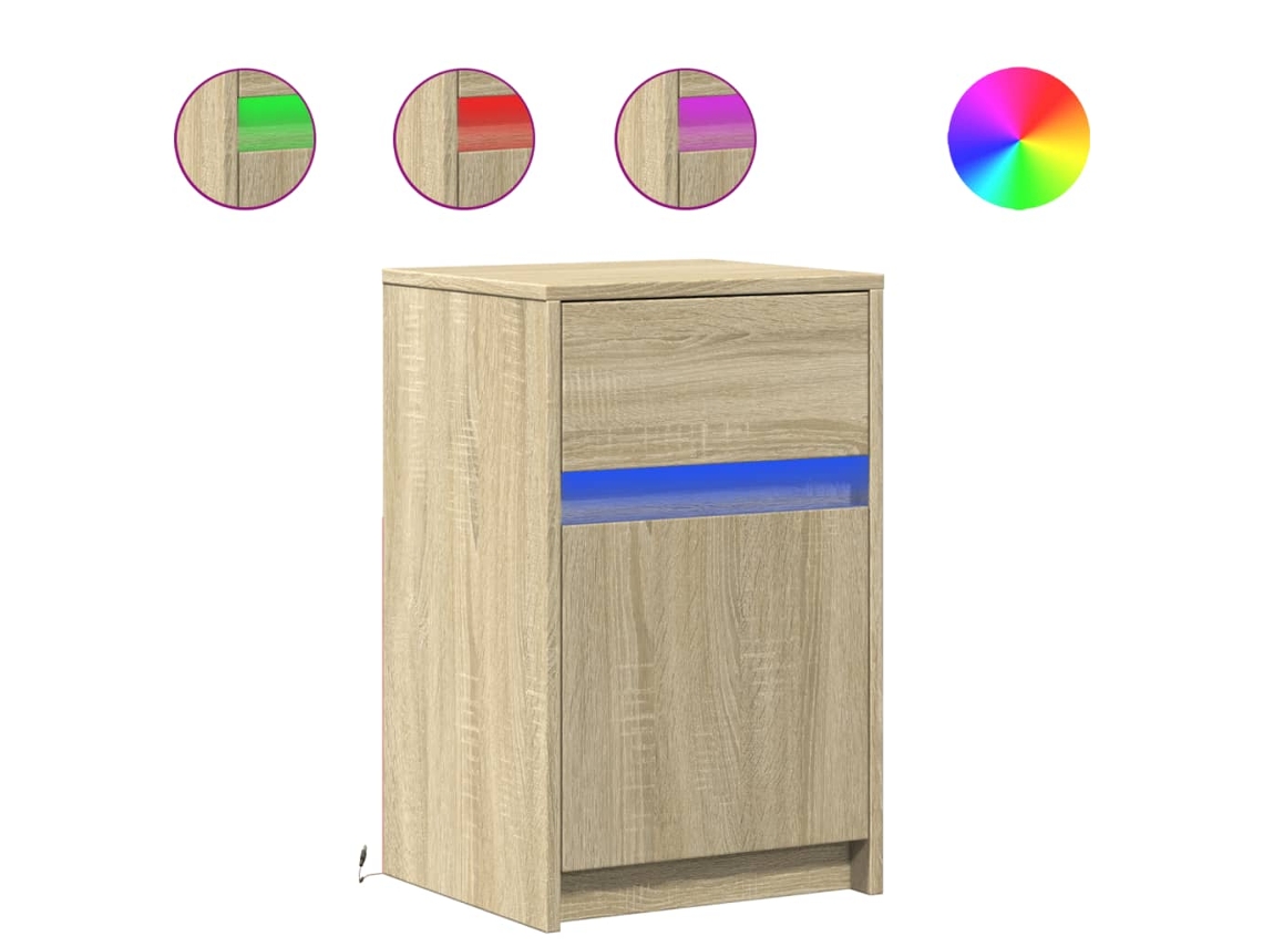 Bedside Cabinet, Bedside Cabinets Vidaxl Marrom Madeira Processada (n/a)