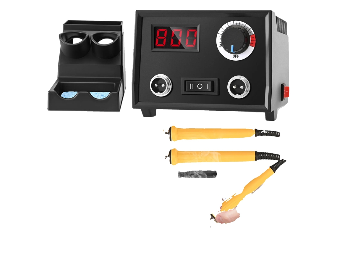 Ferramenta De Pirografia, Design De Dupla Alça, Controle De Temperatura Ajustável, Preto