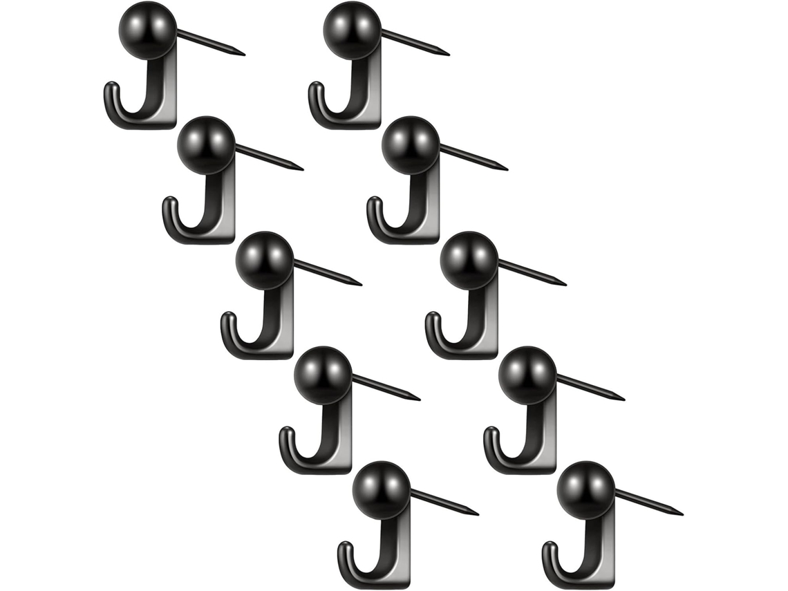 Conjunto De 10 Ganchos Metal Reforçados Com Tachinhas, Em Liga De Zinco, Ideais Para Pendurar Quadros, Painéis De