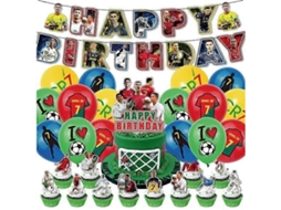 Decoração De Festa Aniversário Do Ronaldo Com Banner, Balões E Bolo - Perfeito