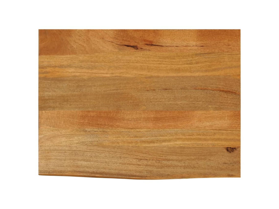 Vidaxl Tampo De Mesa C/ Borda Viva 90x60x3,8 Cm Mangueira Maciça