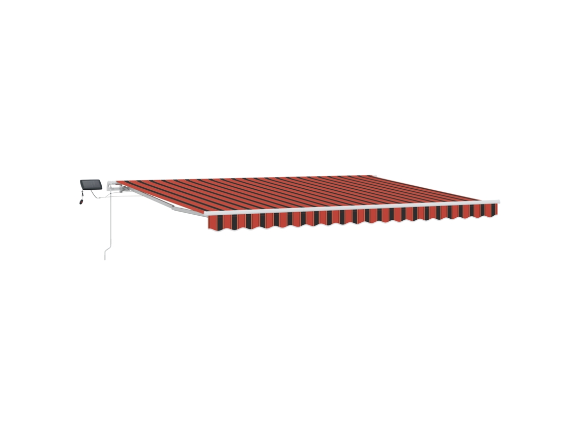 Conjunto 1 Toldo Retrátil Vidaxl Laranja Tecido (450 × 350 Cm)
