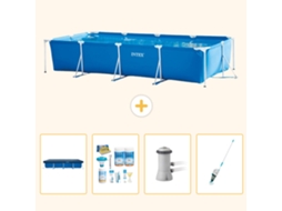 Intex Piscina Com Estrutura Retangular - 450x220x84 Cm - 5-peças Scb5
