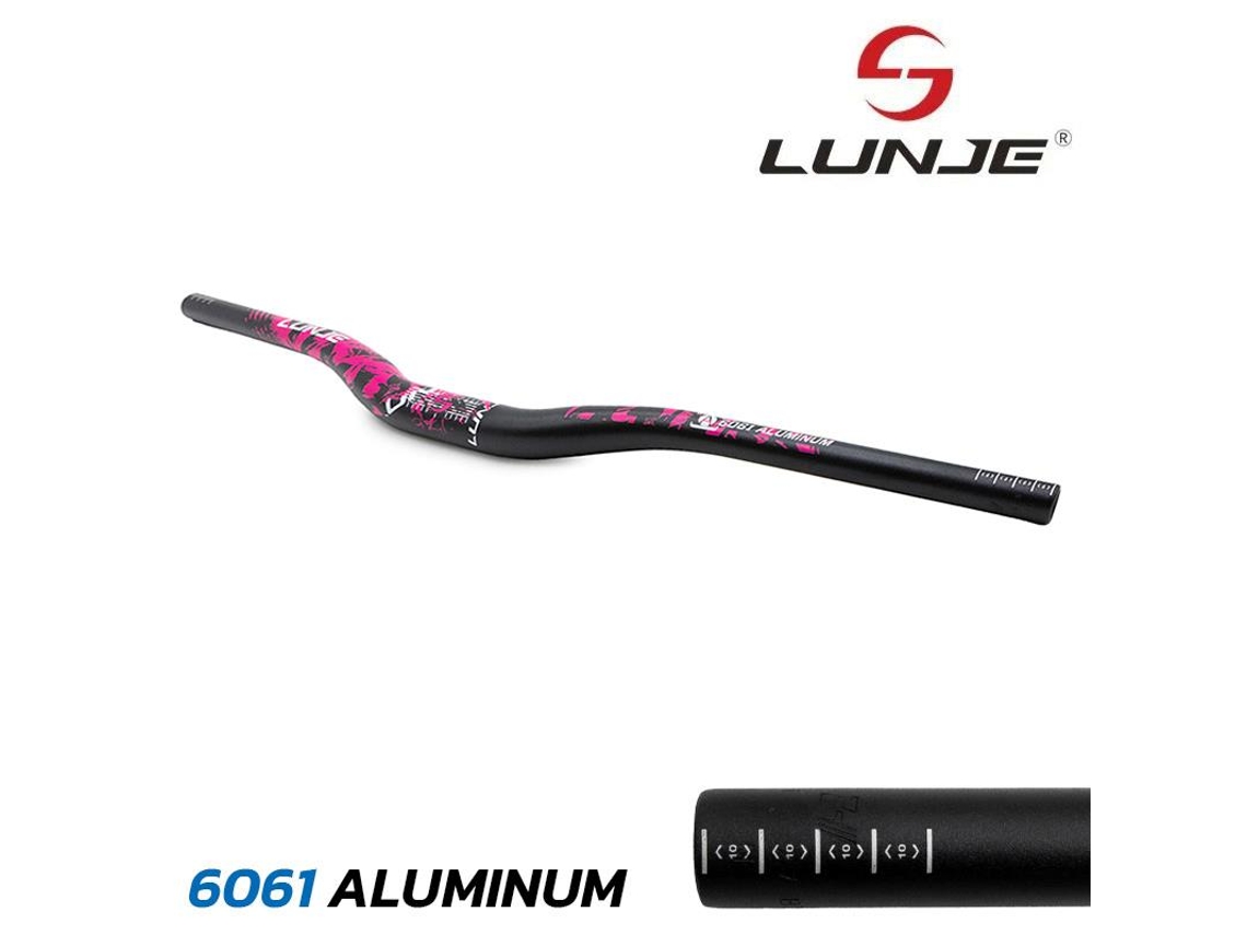 Guidão De 720mm Com Elevação 25mm Preto-rosa