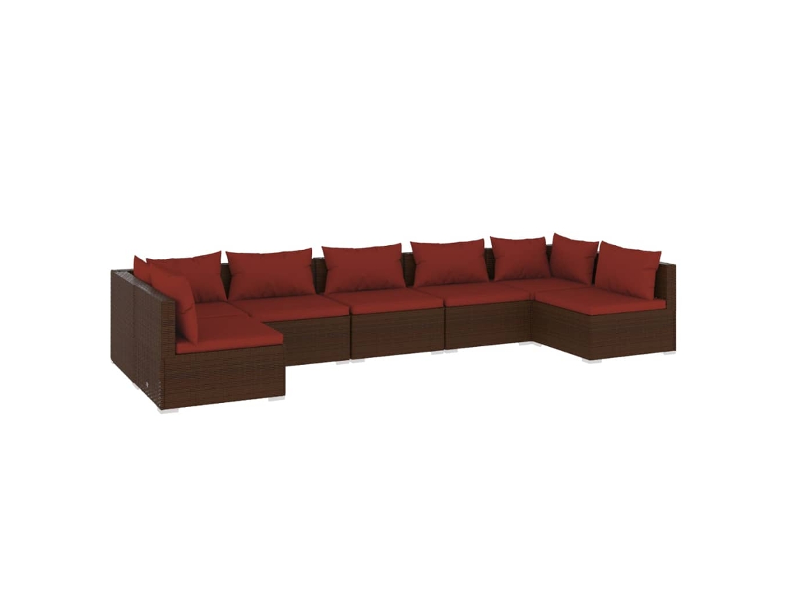 Garden Lounge Set, Garden Lounge Sets Vidaxl Marrom Rattan / Vime (n/a)