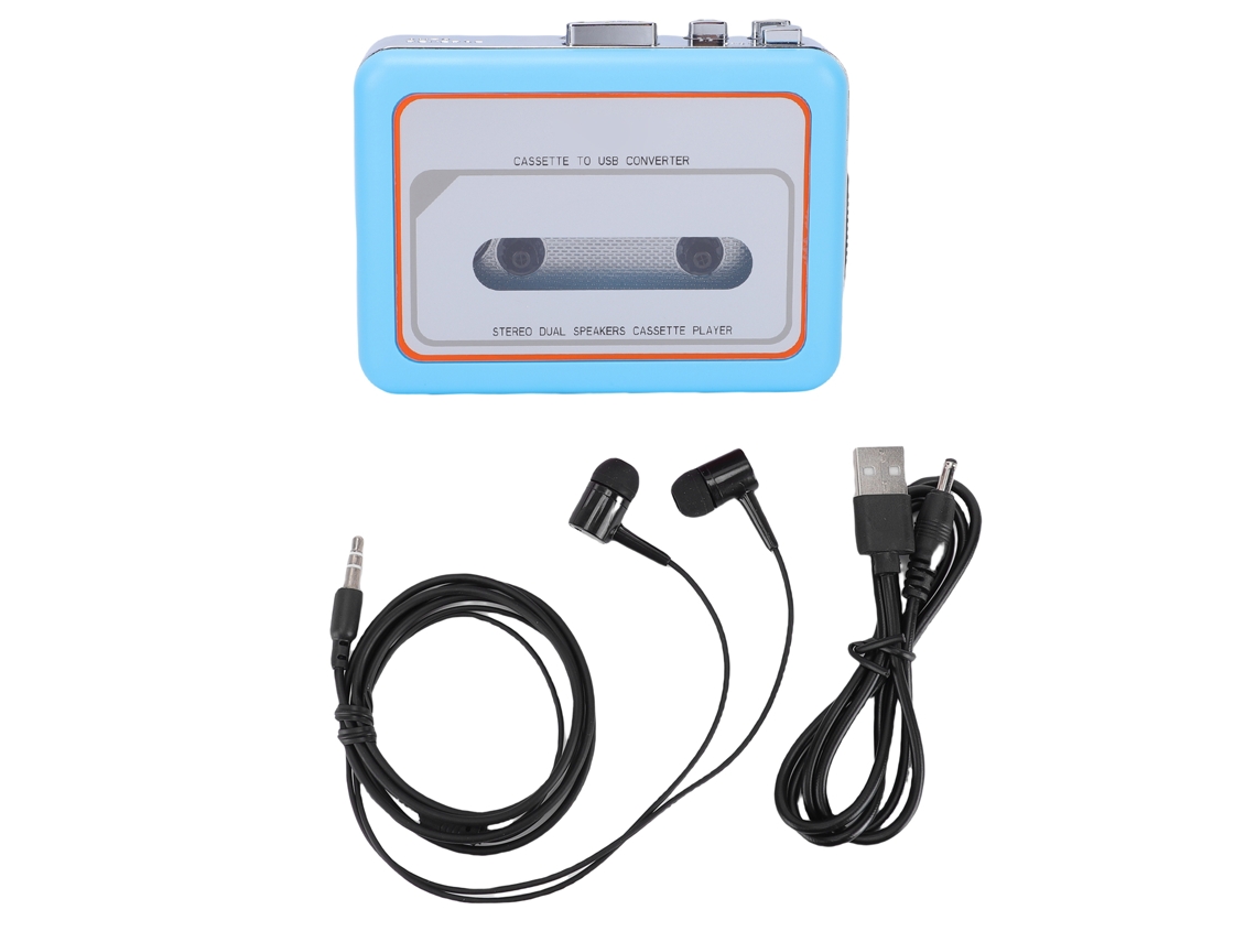 Conversor Cassette para Mp3 LAXISCREED Usb Azul
