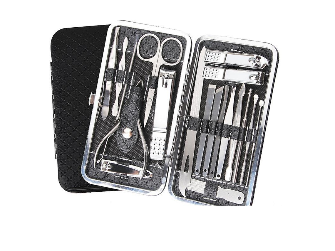 Conjunto de manicure Slowmoose com 19 peças, conjunto profissional de pedicure em aço inoxidável para cuidados com as unhas
