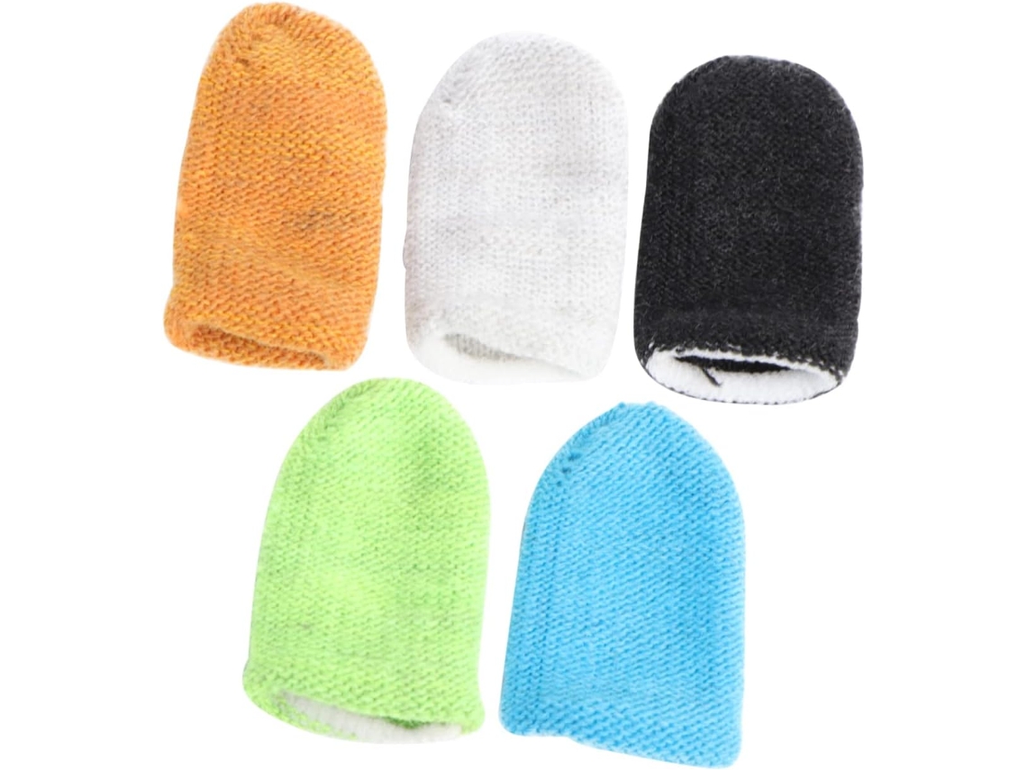 Conjunto De 5 Protetores Dedo Antitranspirantes, Capas Coloridas Para Jogos Mobile, Conforto Ideal Para Homens E