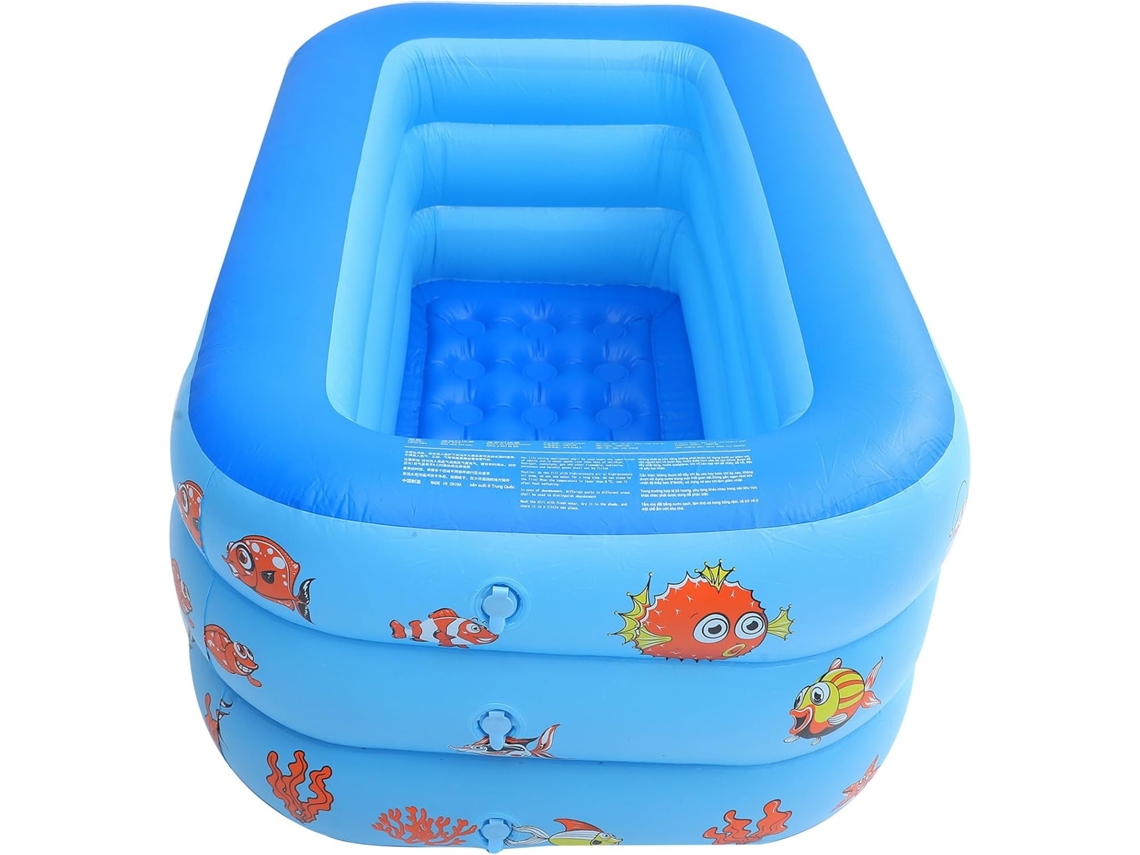 Piscina Inflável Infantil de 130cm com Base Acolchoada CHABERLU