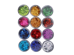 12 Cores De Purpurina Quadrada Para Unhas Brilho Em Pó Decoração De Manicure Diy