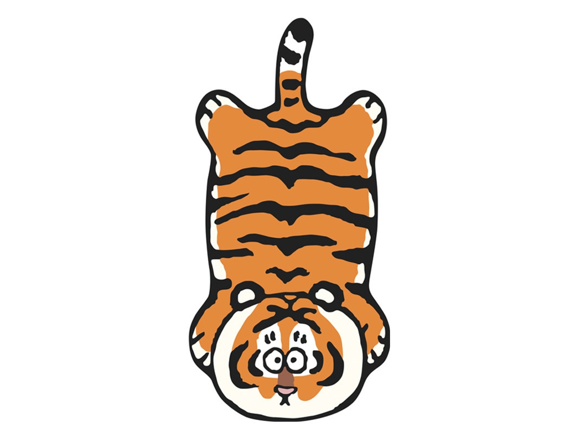 Tapete Macio de Tigre Cartoon 40x60cm | S/MARCA