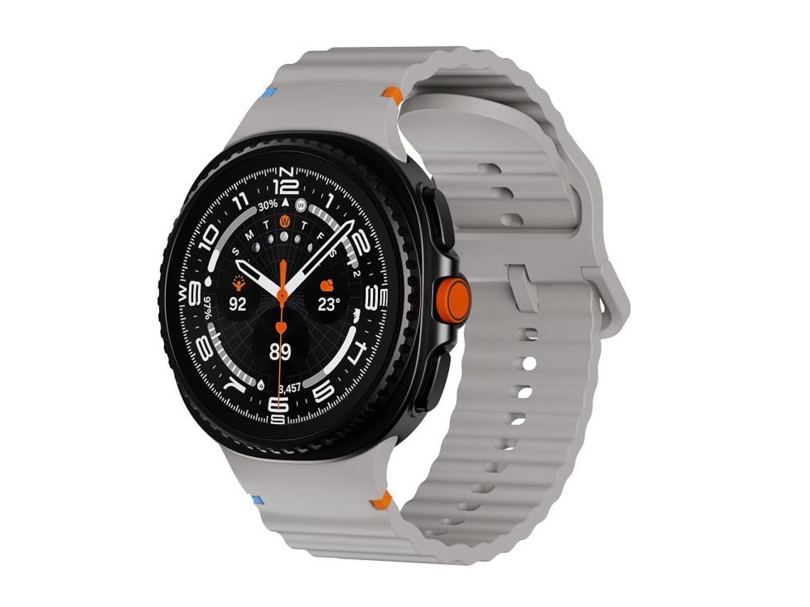 Bracelete Silicone com Textura Ondulada para Samsung Galaxy Watch 8/8 Classic Cinza XIAOMOYU