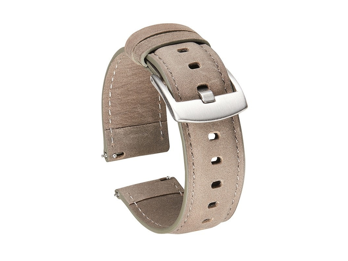 Pulseira de couro Crazy Horse para relógio inteligente de liberação rápida