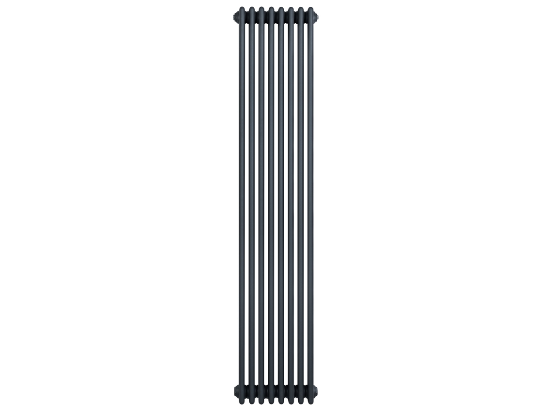 Radiador Vertical 4 Colunas 1800x380 Mm - Cinza Antracite, Aço Carbono 1.5 Mm, 2304 W, Alta Eficiência, Fácil