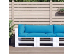 Vidaxl Almofadões Para Paletes 3 Pcs Tecido Azul-claro