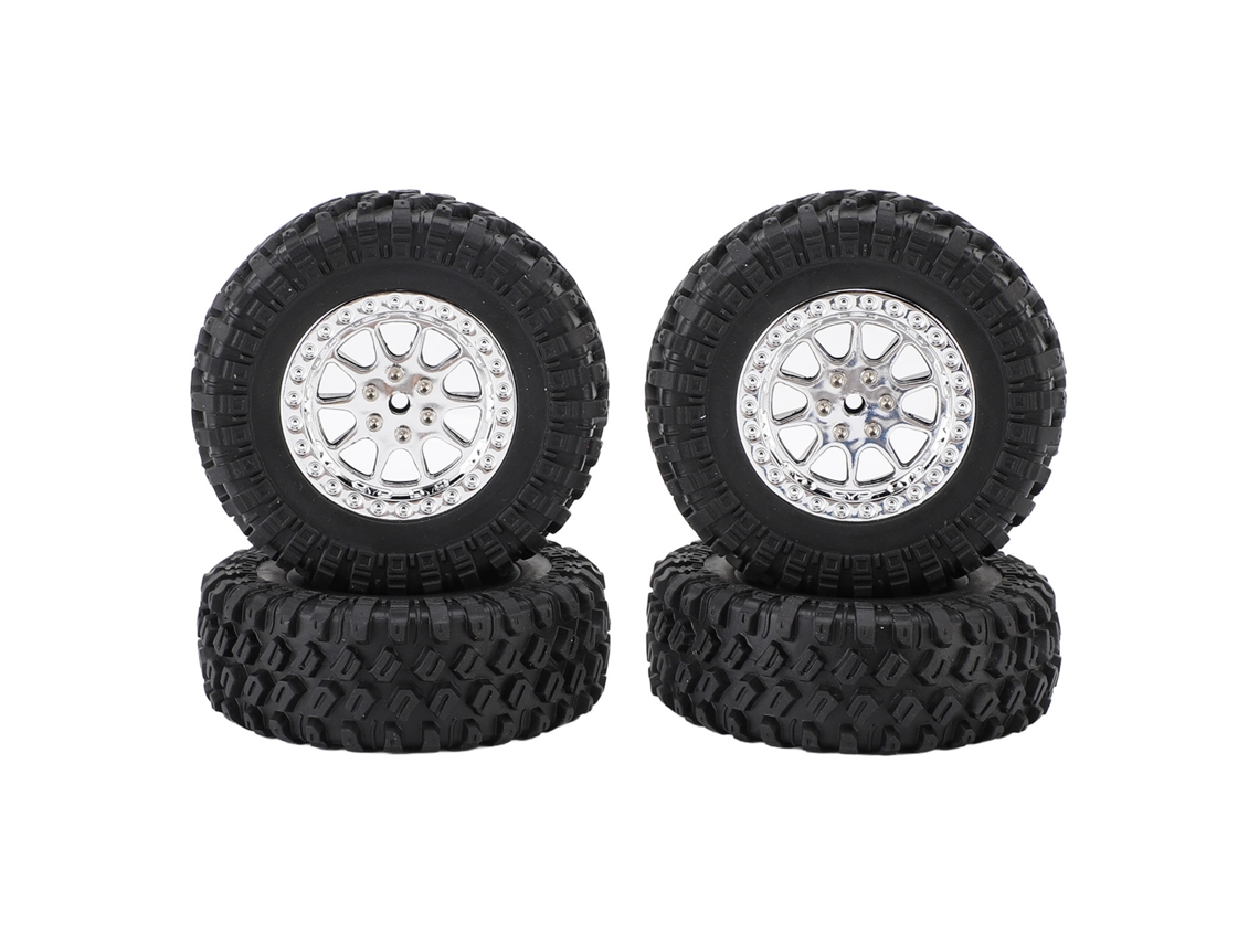 Pneus De Borracha Para Carro Rc Resistente, Roda Para Caminhonete Mn82 Silver, Substituição De Pneus De Veículo Controle Remoto