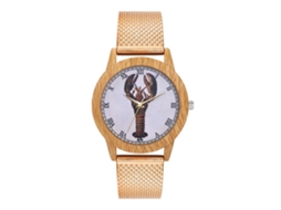 Reloj De Pulsera De Cuarzo Simple Unisex Con Correa De Silicona Zhoulianfa (oro Rosa)