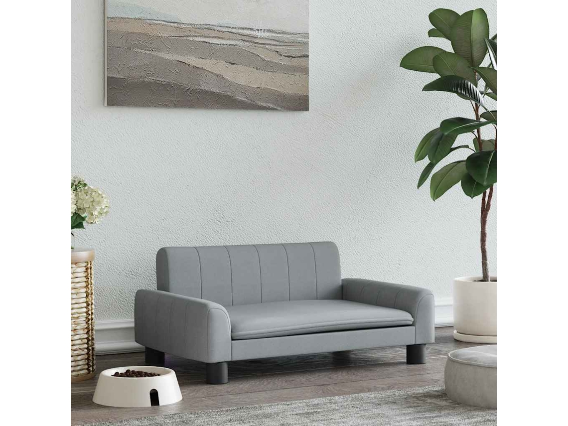 Vidaxl Cama 70x45x30 Cm Tecido Cinzento-claro