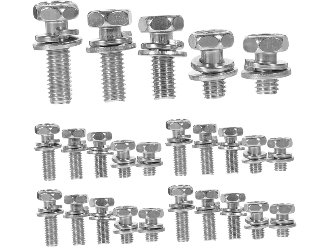 Kit De Parafusos Hexagonais, Terminais De Bateria Com Parafusos