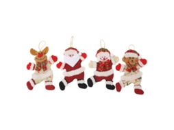 4pcs Adornos De Árbol De Navidad Muñecos De Tela Linda Colgantes Regalos Para Niños Amigos